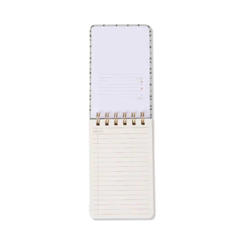 Tulip Twin Wire Notepad - Green Vine