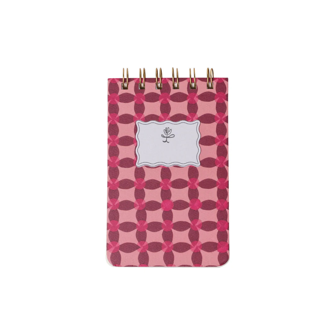 Tultip Twin Wire Notepad in Pinwheel Pink