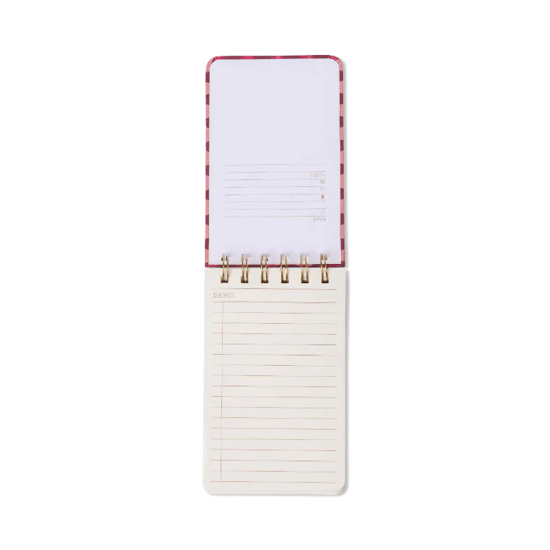 Tulip Twin Wire Notepad - Pinwheel Pink