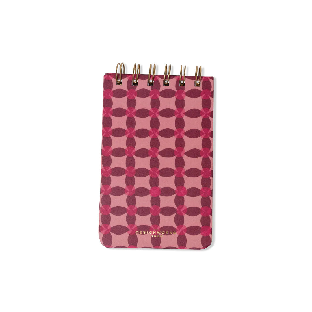 Tulip Twin Wire Notepad - Pinwheel Pink