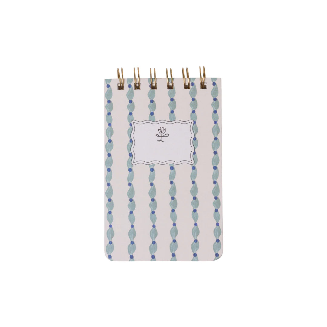 Tulip Twin Wire Notepad in Wavy Blue