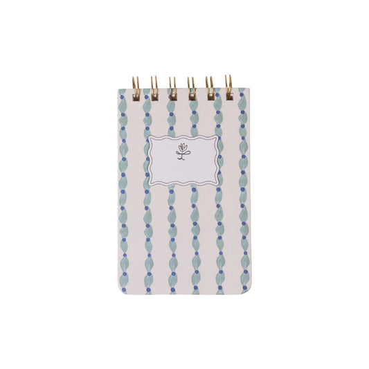 Tulip Twin Wire Notepad in Wavy Blue