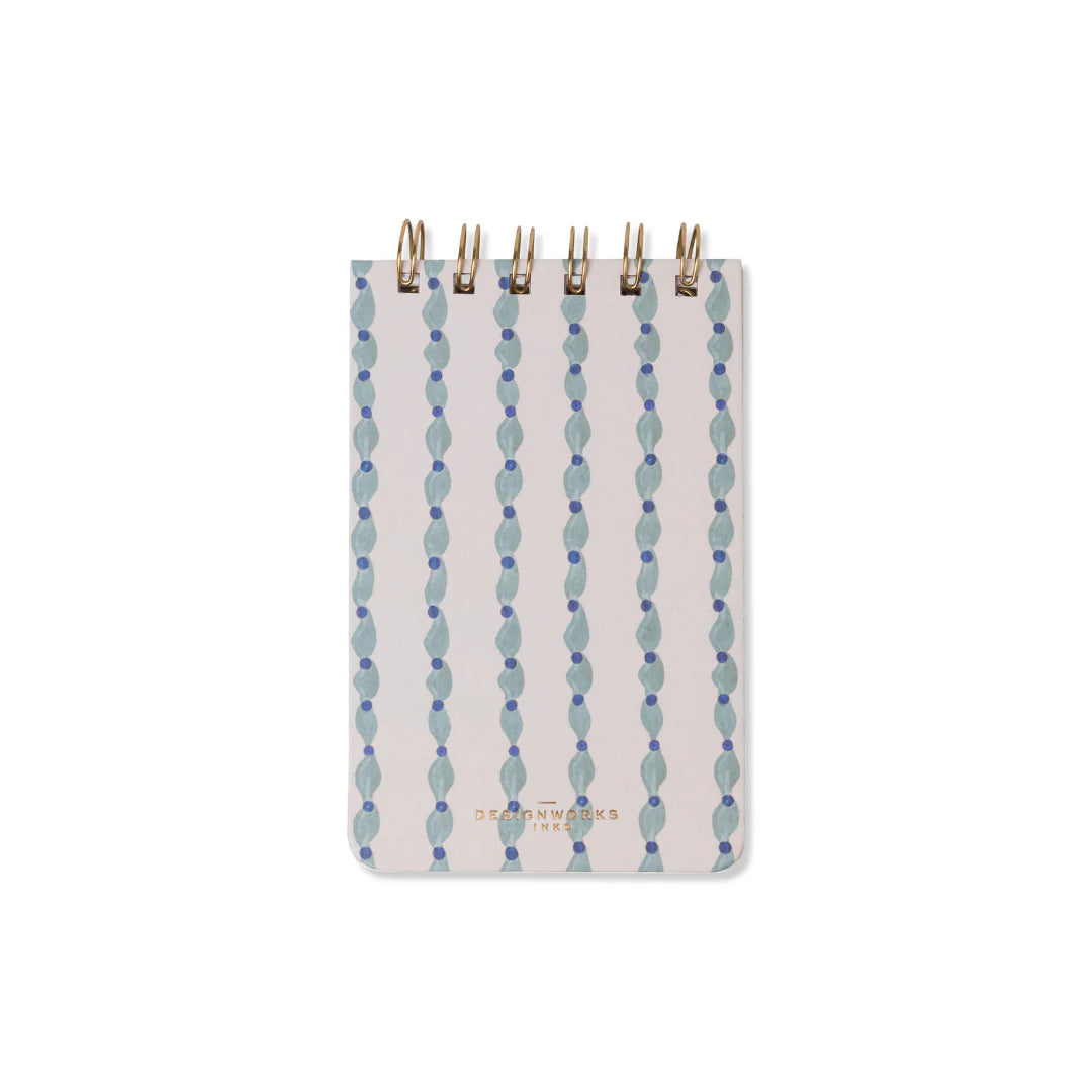Tulip Twin Wire Notepad - Wavy Blue