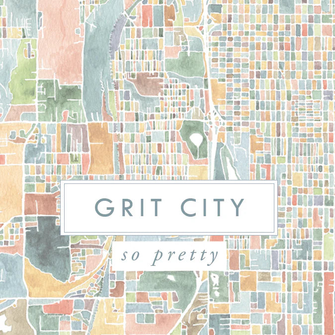 Turn of the Centuries - Grit City Tacoma Washington Watercolor Map Greeting Card