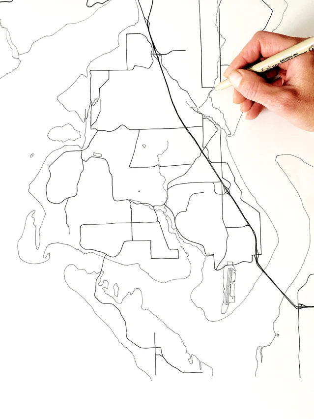 Turn of the Centuries - Vashon Island, Washington Topographical Map Postcard
