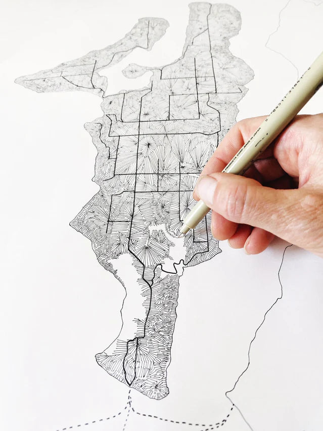 Turn of the Centuries - Vashon Island, Washington Topographical Map Postcard