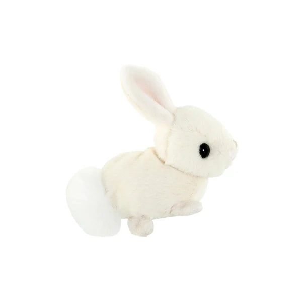 Small white plush bunny toy