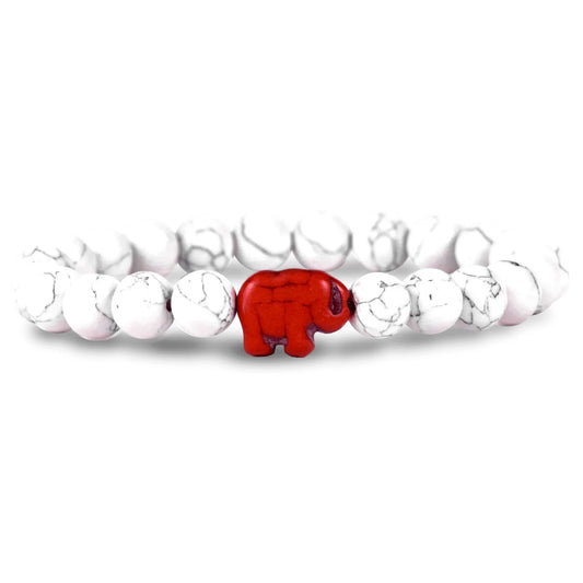 Fahlo The Expedition Elephant Tracking Bracelet - White Howlite- STC Edition