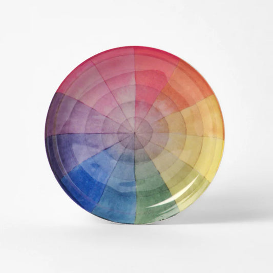 Roomytown Enamel Printed Tray - Vintage Colour Wheel