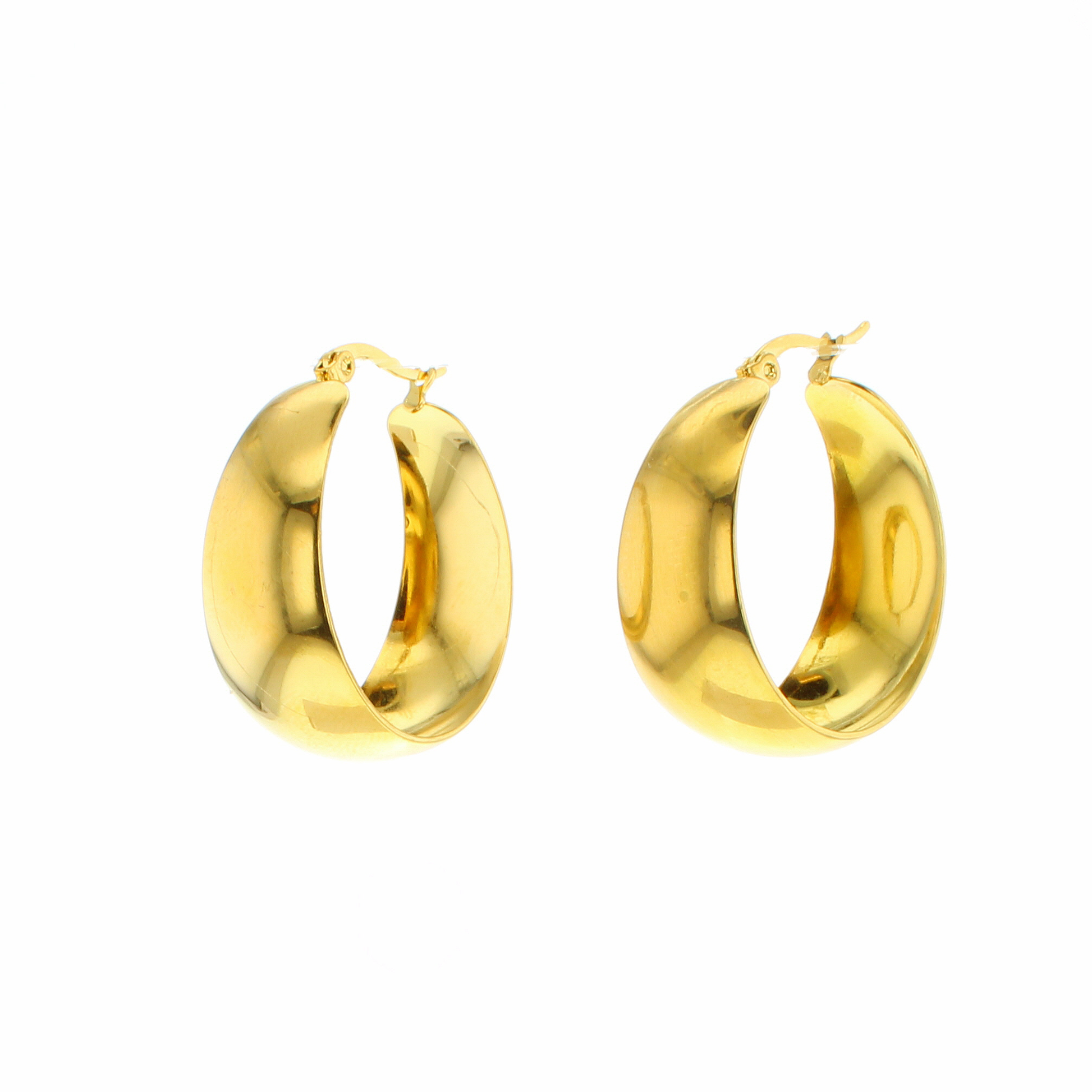 Large gold hoop earrings