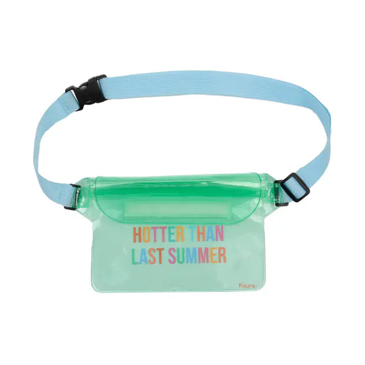 Waterproof Fanny Pack with Hotter than Last Summer text