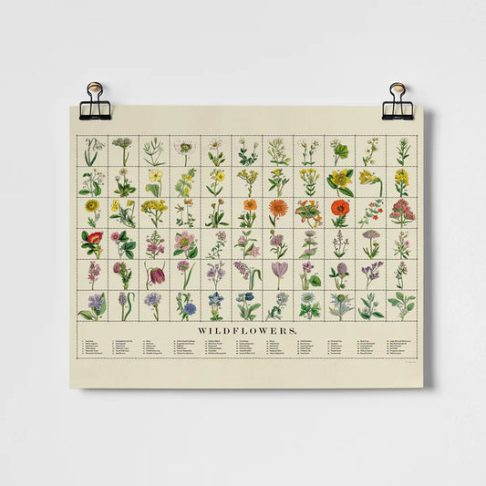 Roomytown Unframed Art Print 11"x14"- Wildflowers