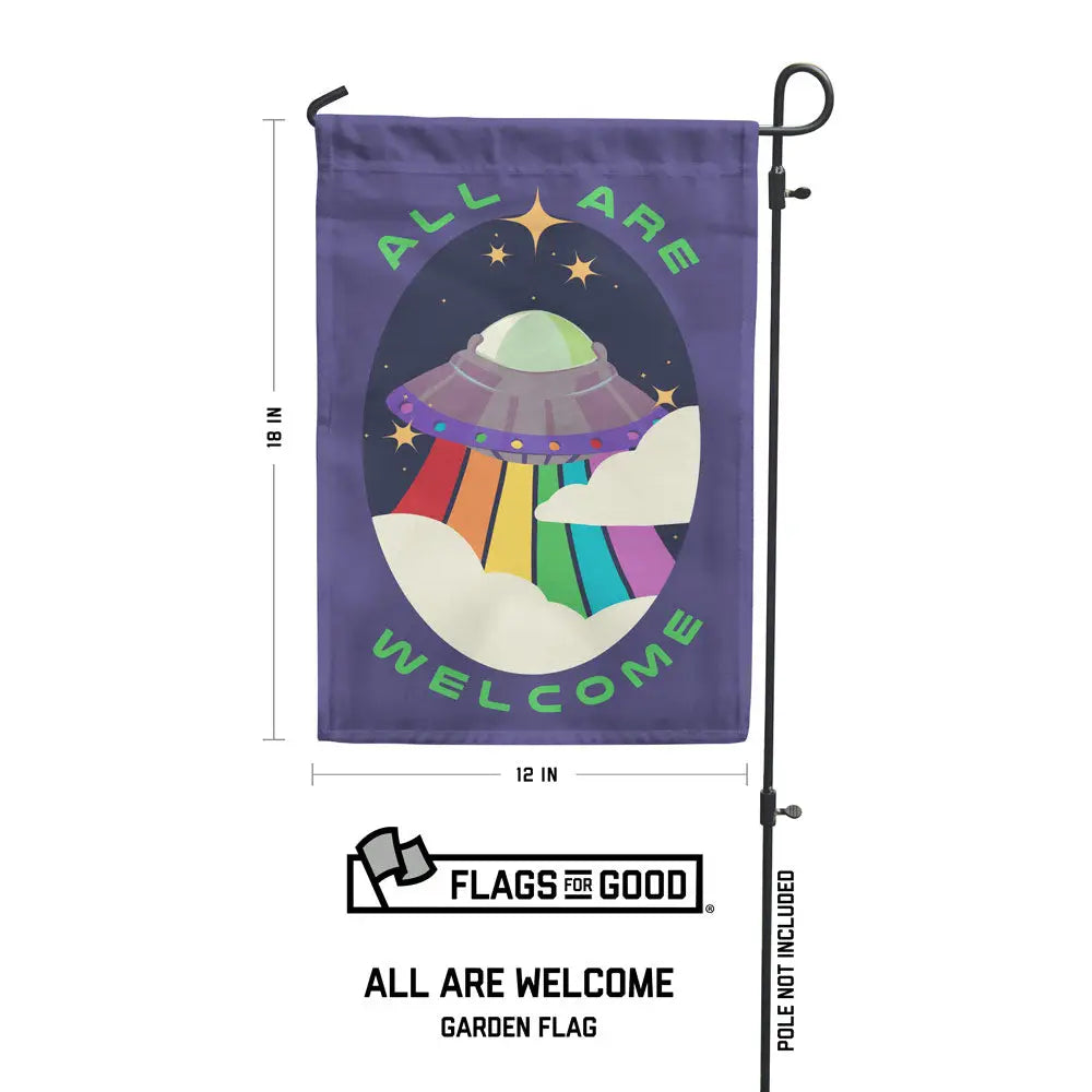 All Are Welcome Garden Flag