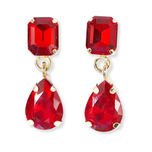Allysa Solid Dangle Earrings - Red