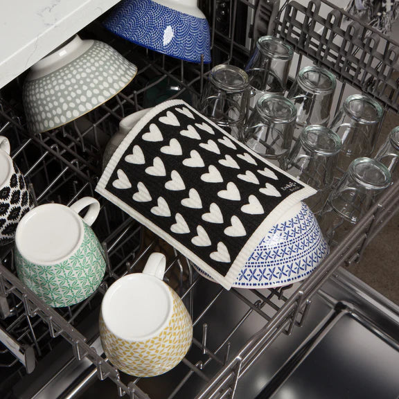Sponge cloth in the dishwasher