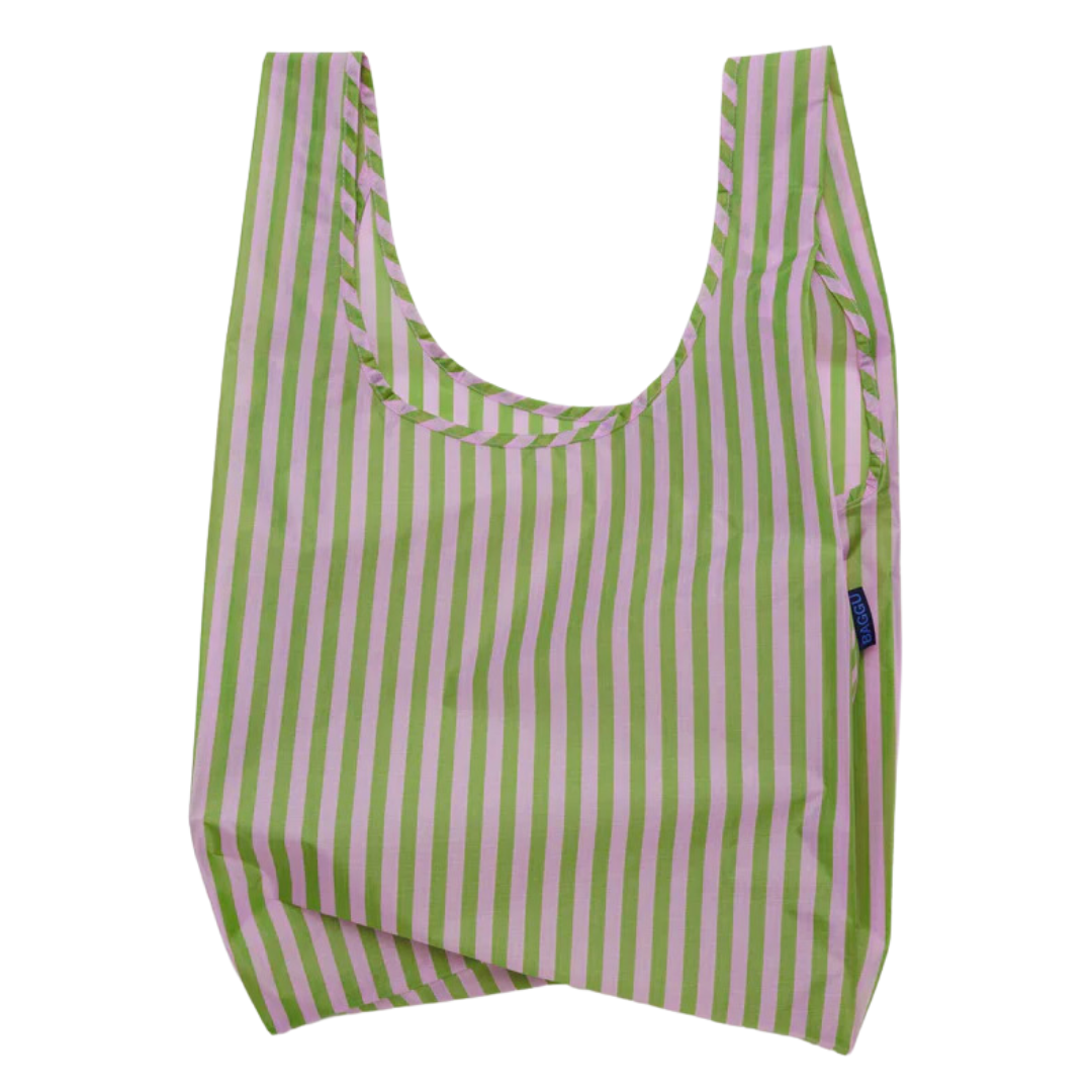 Baggu Standard Bag - Avocado Candy Stripe