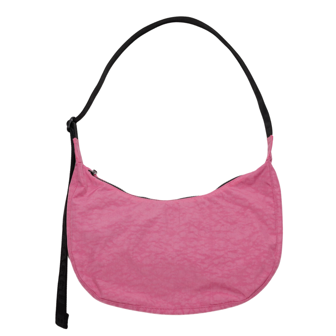 Baggu Medium Nylon Crescent Bag - Azalea Pink