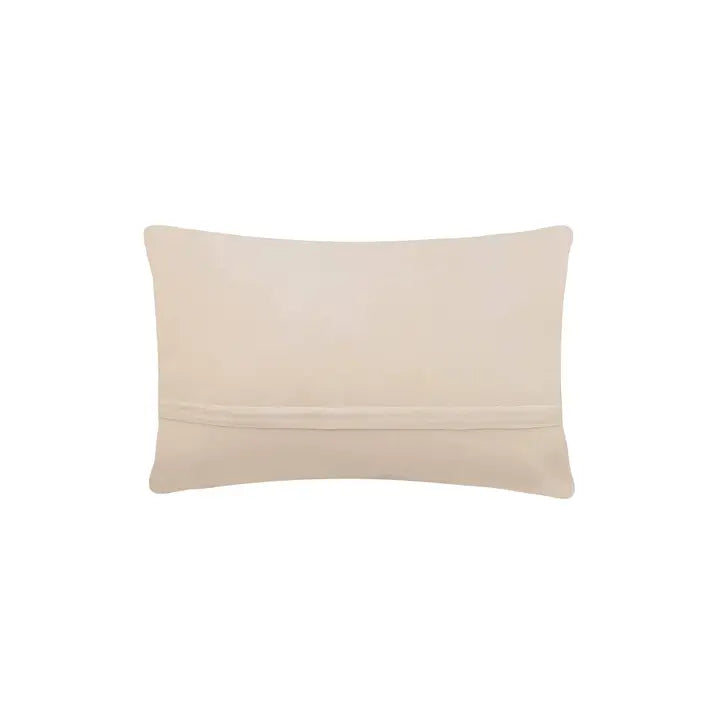 Back of pillow is cream velvet