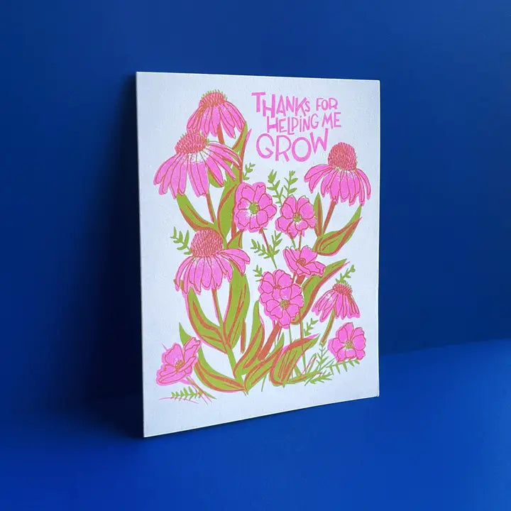 Thanks Growth Parent - Mentor Risograph Card
