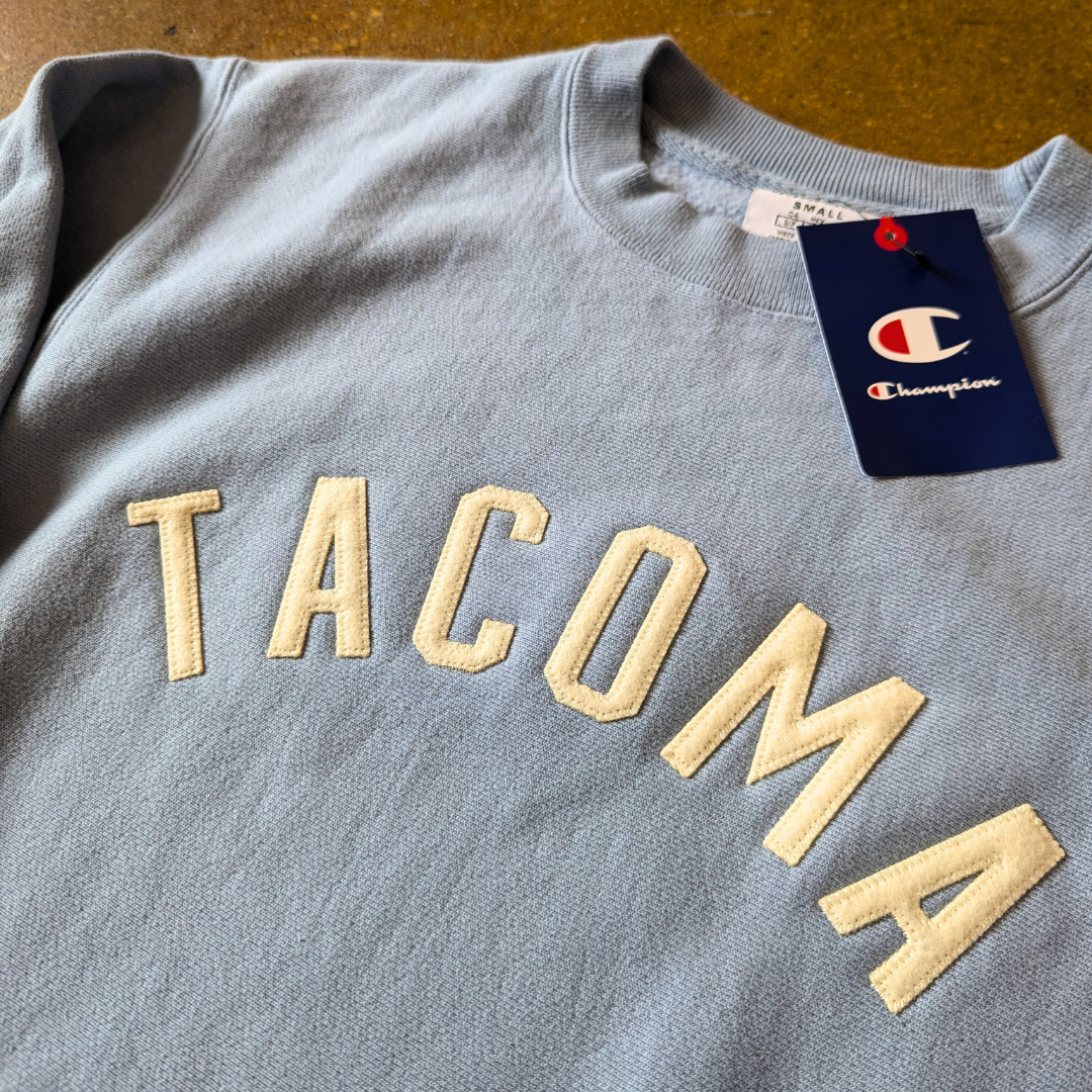 Champion Tacoma Embroidered Crewneck Sweatshirt - Wildflower Blue