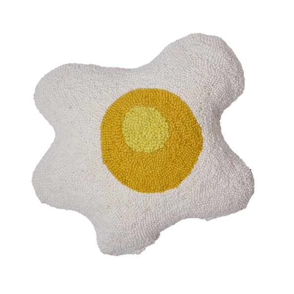 Accent pillow that looks like a fried egg