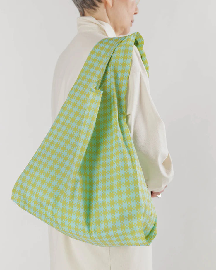 Baggu Standard Bag -  Mint Pixel Gingham