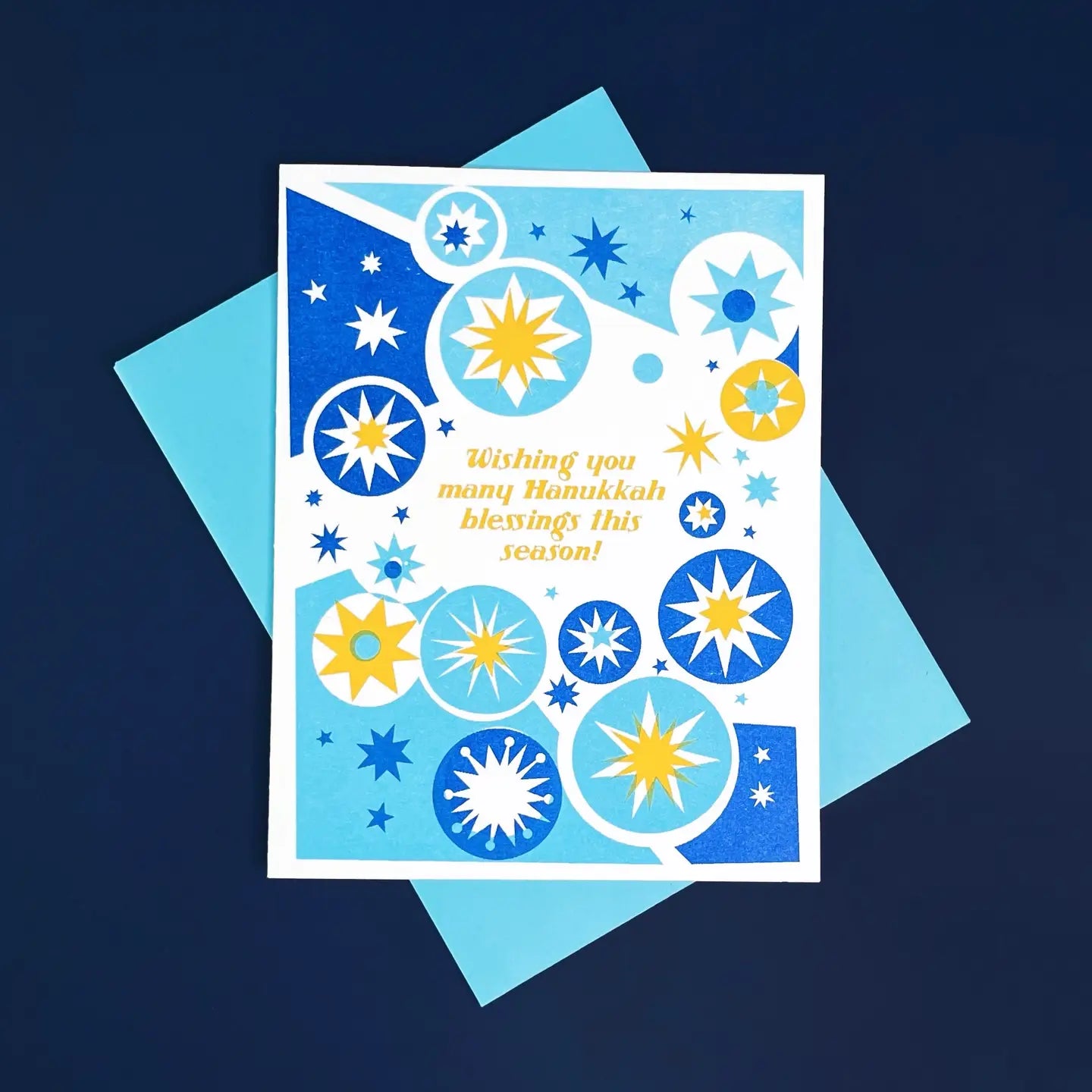 Hanukkah Blessings - Risograph Holiday Card