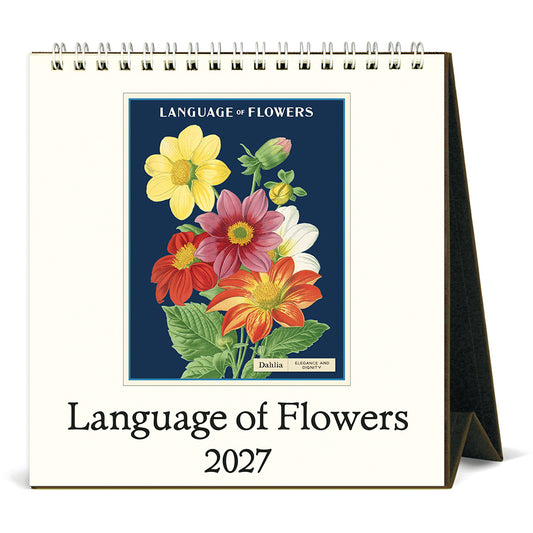Cavallini & Co. 2027 Desk Calendar - Language of Flowers