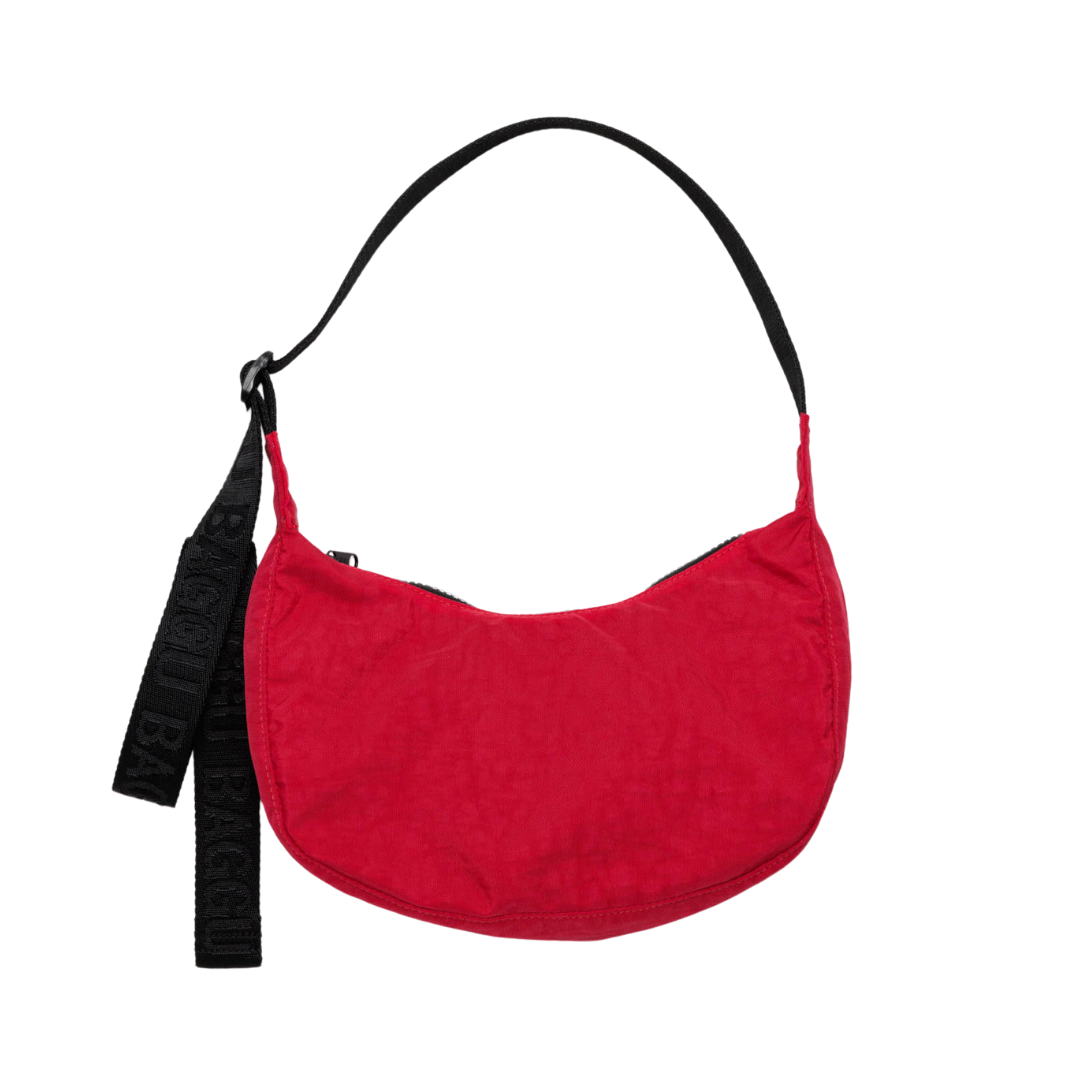 Baggu Small Nylon Crescent Bag - Candy Apple