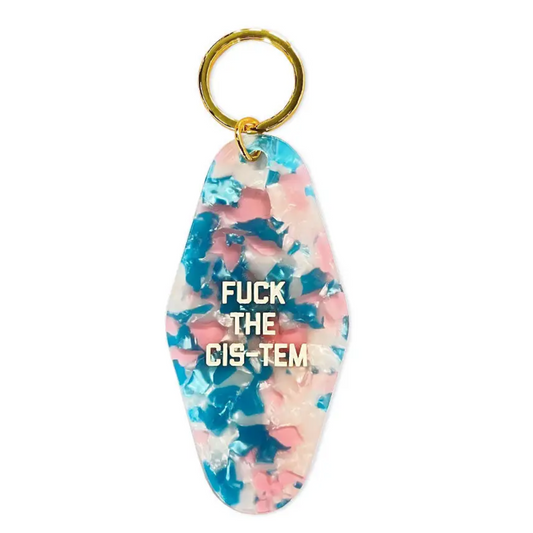 Golden Gems Motel Keytag - F*ck the Cis-tem