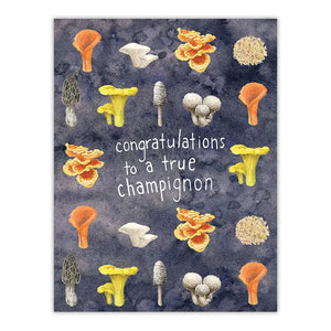 Congratulations Champignon - Mushroom Greeting Card