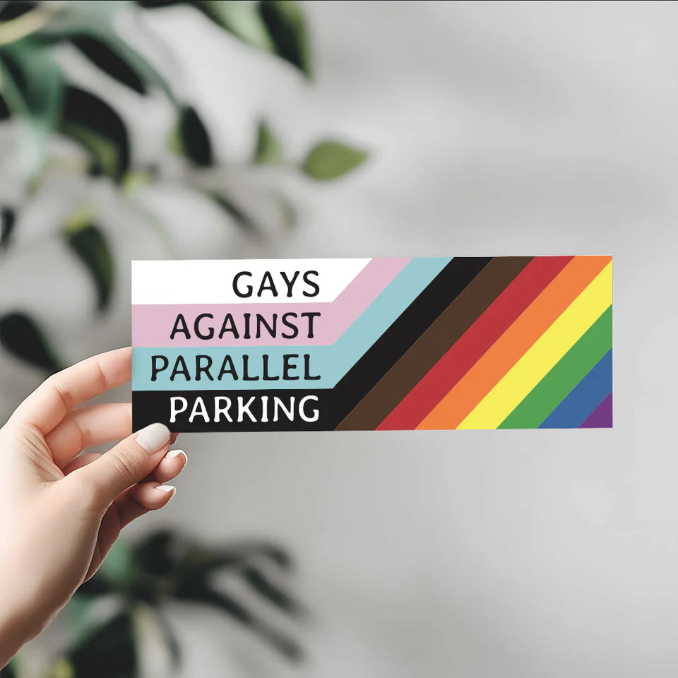 Gays Against Parallel Parking Bumper Sticker