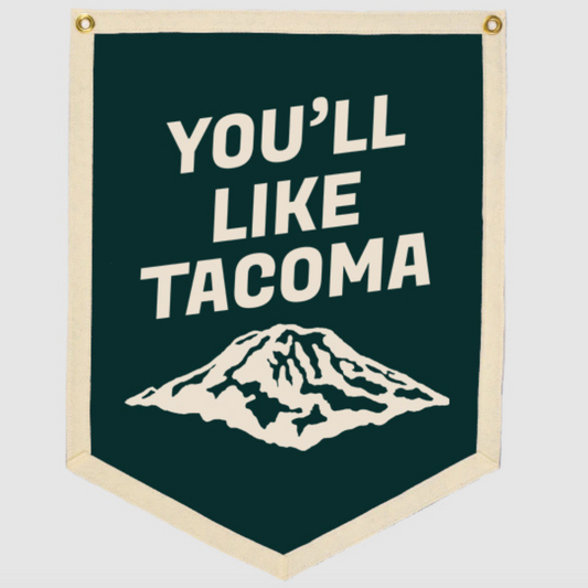 You'll Like Tacoma Camp Flag - Forest/Cream