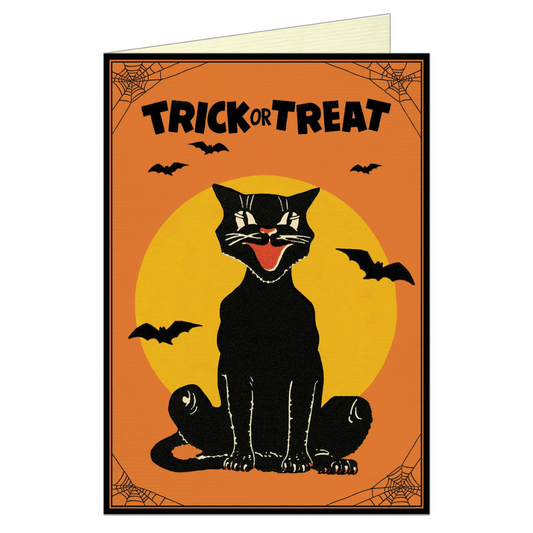Cavallini & Co. Greeting Card - Halloween Cat 2