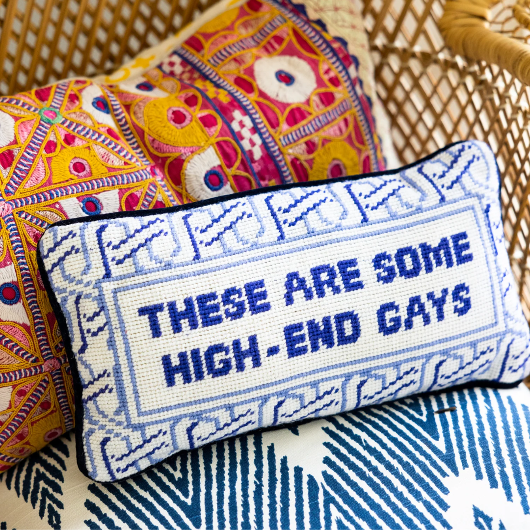 Furbish Needlepoint Pillow - High End Gays