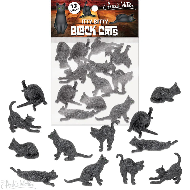 Itty Bitty Cats Black Bag of 12