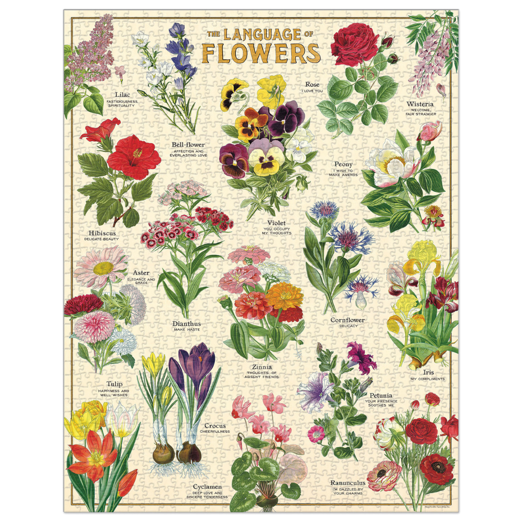 Cavallini & Co.  1000 Piece Puzzle - Language of Flowers