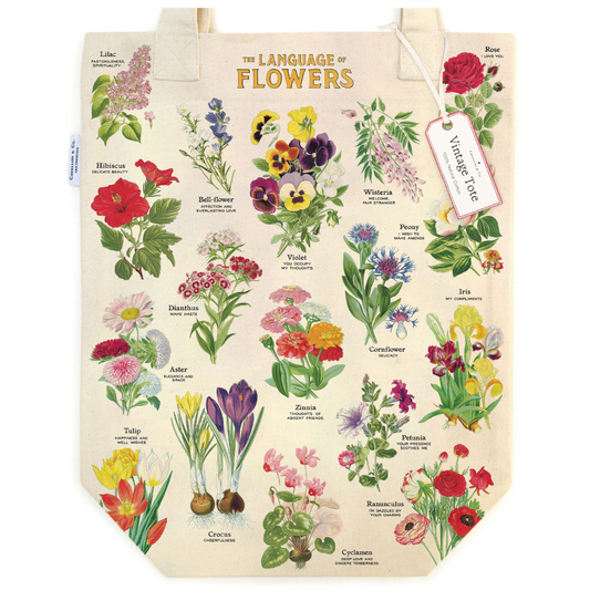 Cavallini & Co. Tote Bag - Language of Flowers