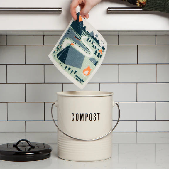 Sponge cloth heading for compost