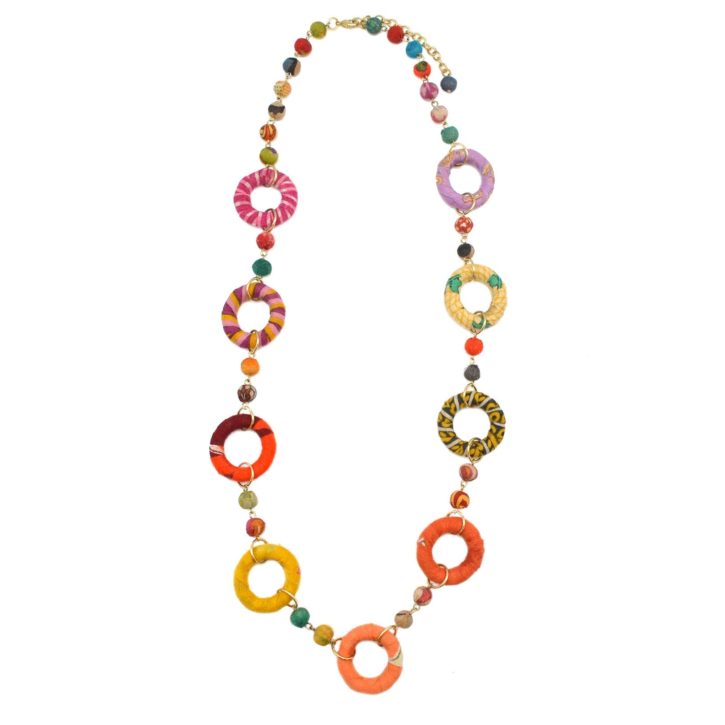 Aasha Large Rings Long Necklace