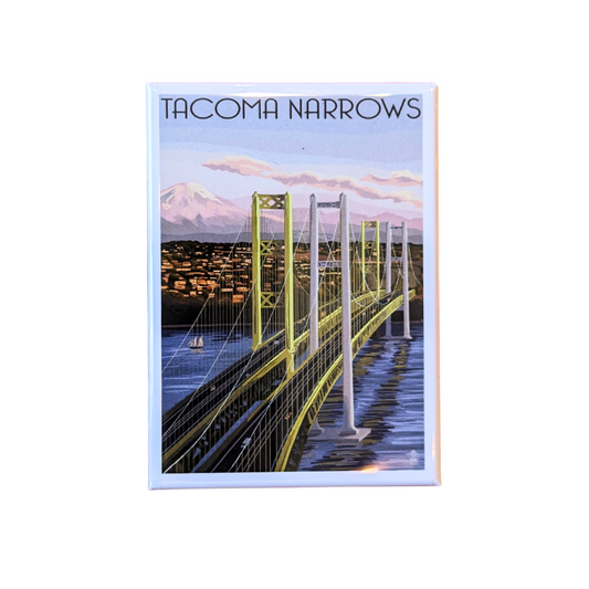 Tacoma WA - Narrows Bridge & Rainier Magnet