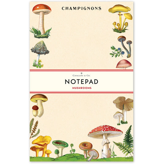 Cavallini & Co. Notepad - Mushrooms