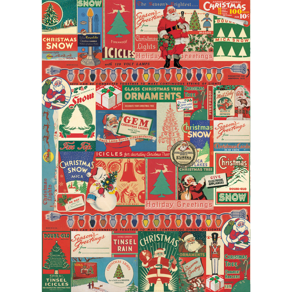 Cavallini & Co. Wrap - Vintage Christmas 2