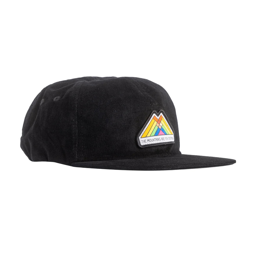 Mountains are for Everyone Corduroy Cap - Black