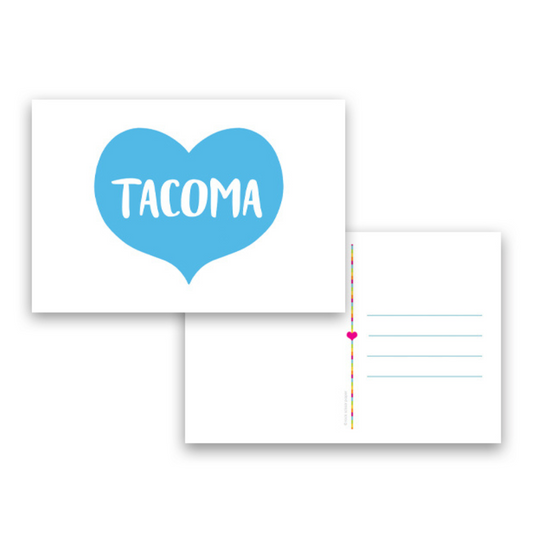 Tacoma Big Sky Blue Heart Postcard