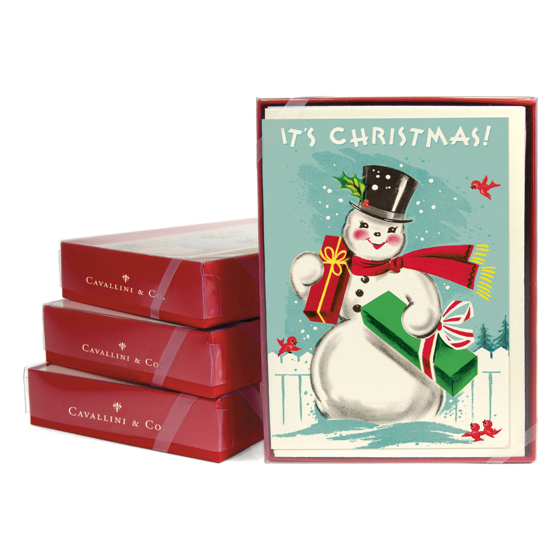 Cavallini & Co. Boxed Note Cards - Snowman