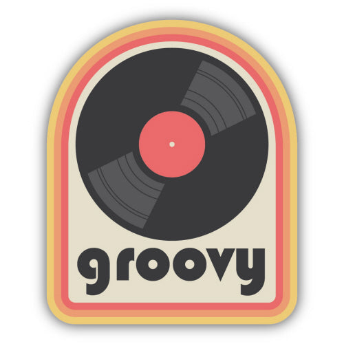 Groovy Record Sticker