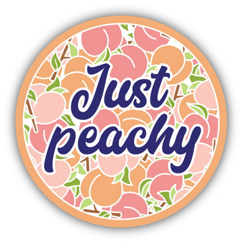 Peachy Circle Sticker