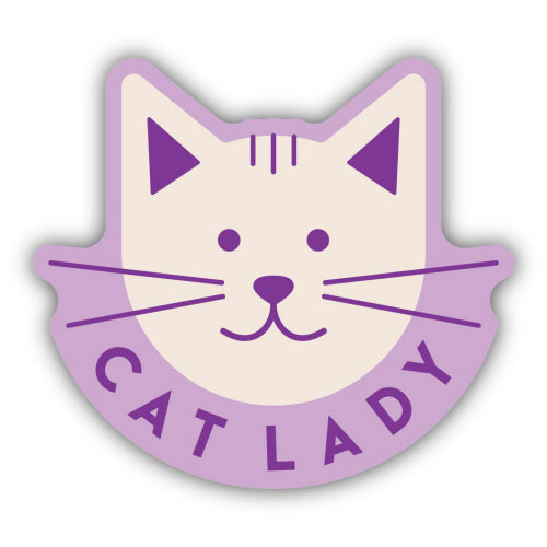 Purple Cat Sticker