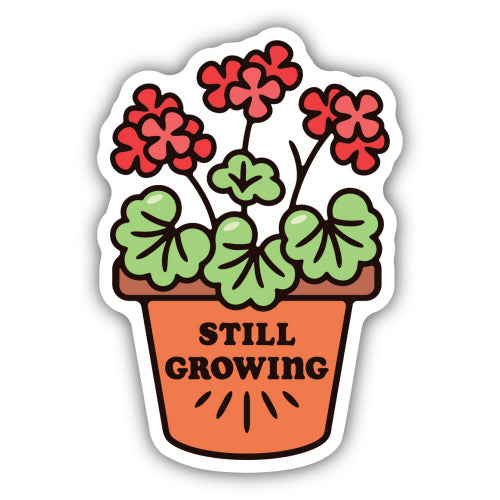 Still Growing Geranium Sticker